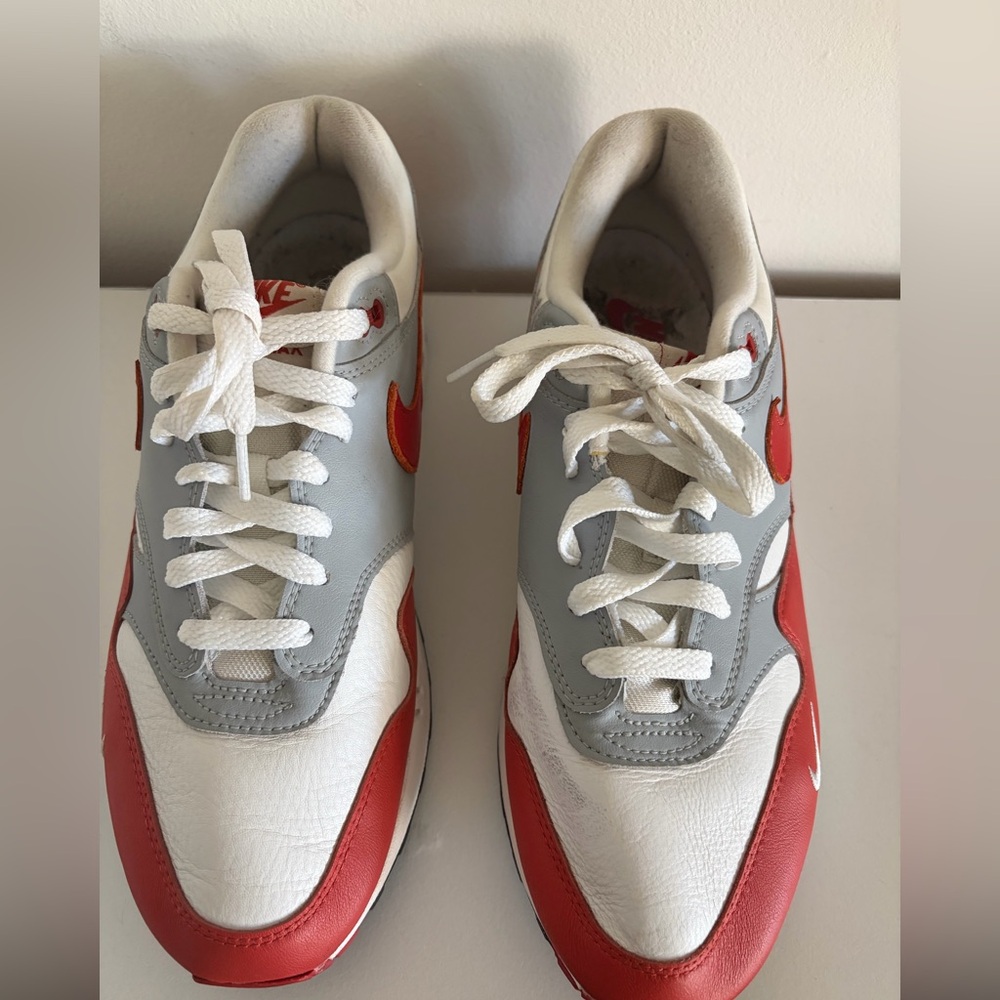Nike Air Max White and Orange Sneakers